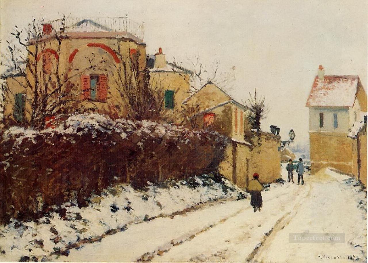 ポントワーズ城塞の通り 1873年 カミーユ・ピサロ油絵